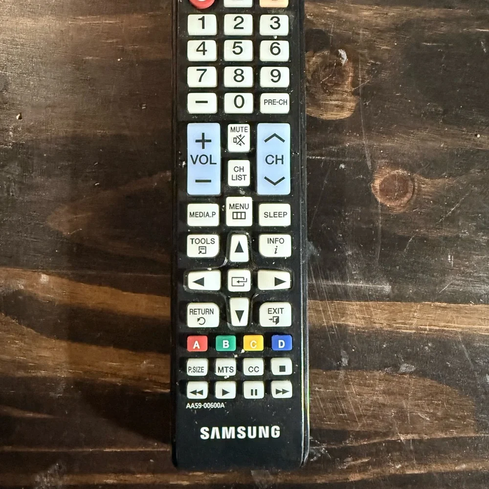 Samsung Black Remote with Colorful Buttons